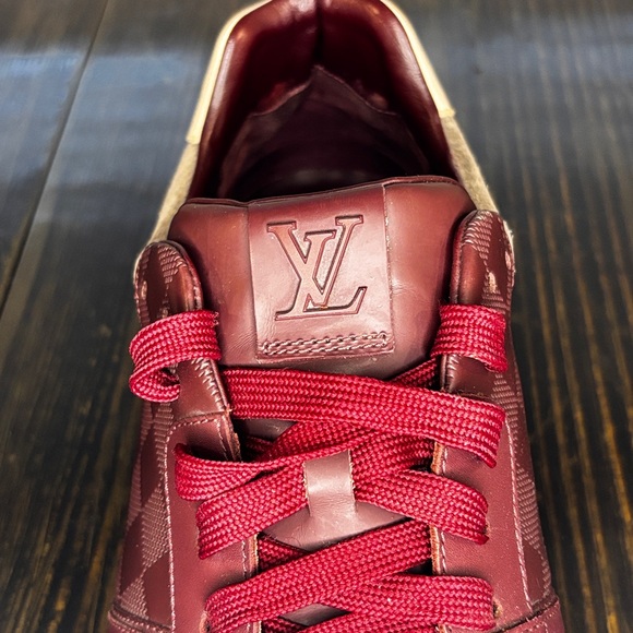 Louis Vuitton Burgundy Suede Run Away Sneakers Size 12 - Picture 4 of 12